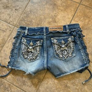 Platinum Plush Denim Shorts